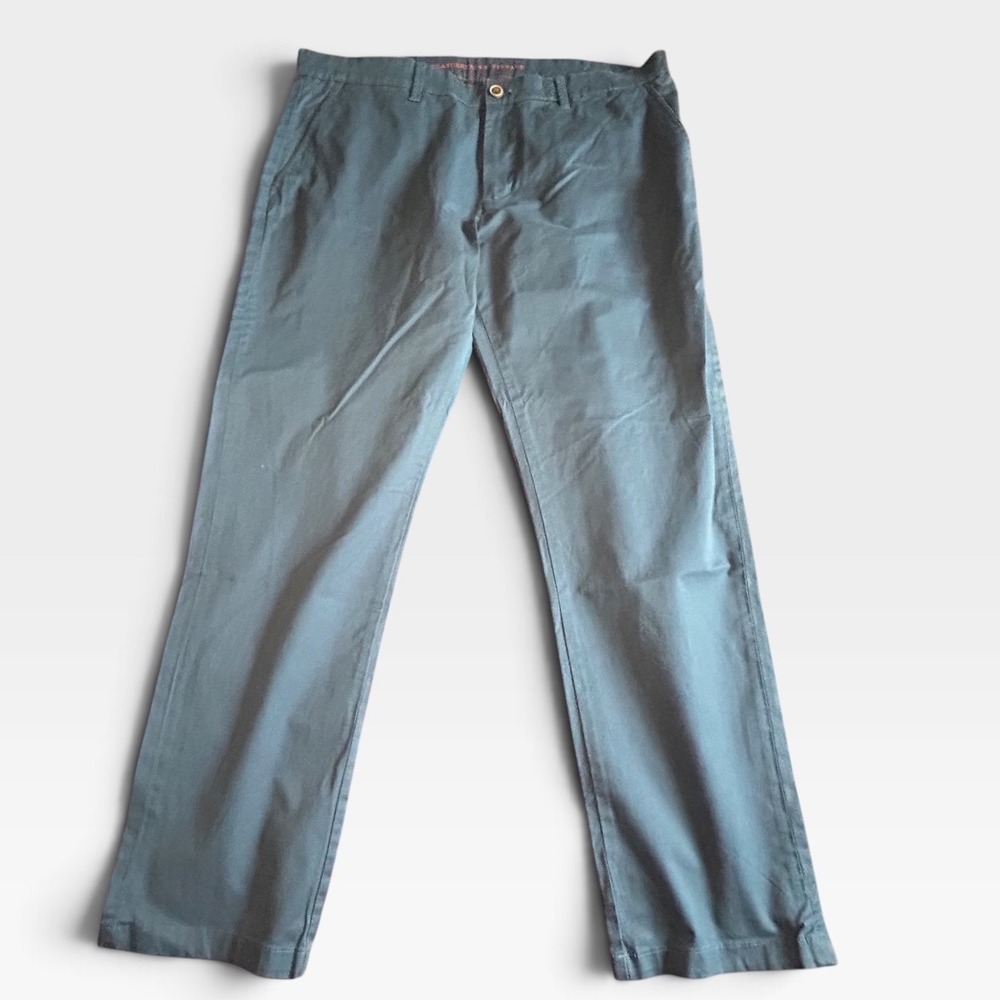 Weatherproof Vintage Mens Slim Fit Premium Stretch Twill Pants Blue 36x30 W0S045